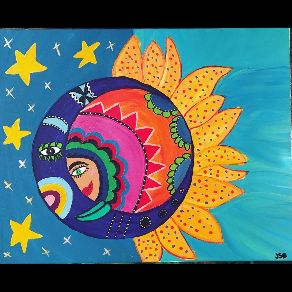 Custom created, original acrylic art